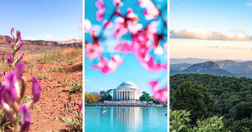 Travel, spring, early summer, Moab, Washington DC, Asheville