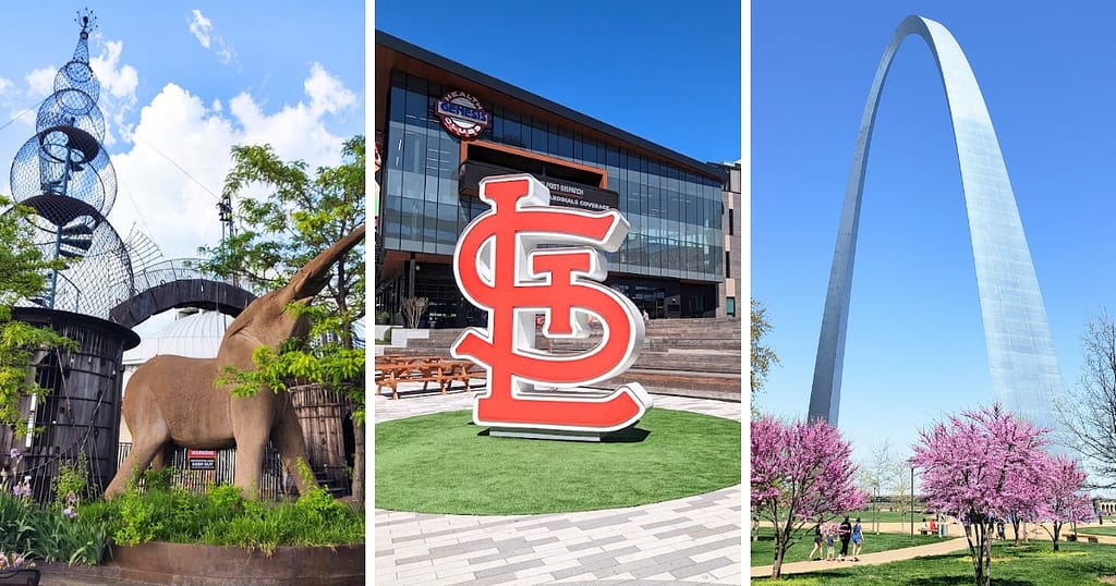 Things to do in St. Louis Missouri include City Museum, Busch Stadium, and the St. Louis Arch