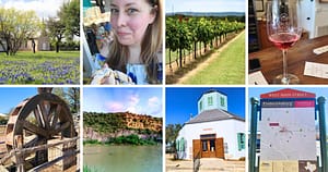 vineyard, wine, water wheel, stone cliff, Fredericksburg map