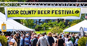 people, white tents, Door County Beer Festival