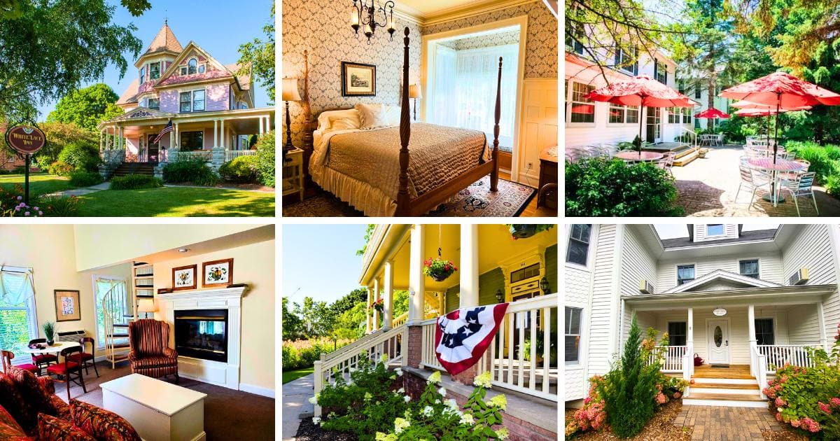 quaint inn, bed and breakfast, patio, porch, Door County, Wisconsin, lodging